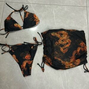 NEW NEVER USED bikini with sarong.
